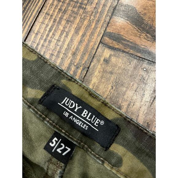 Judy Blue Jeans Camo Skinny Fit Women 5/27 Distressed Gorp Core Military Grunge - Picture 2 of 13